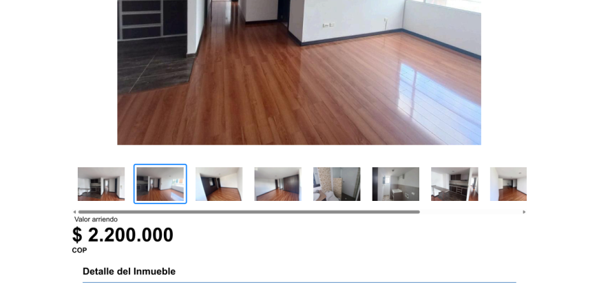 Apartamento en arriendo Edf. Cabrachi