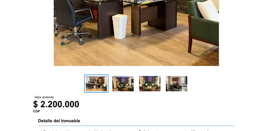Oficina en arriendo Centro